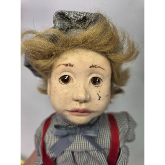 Vintage Handmade Sculpted Resin Doll Boy by Anna Moncrief 22